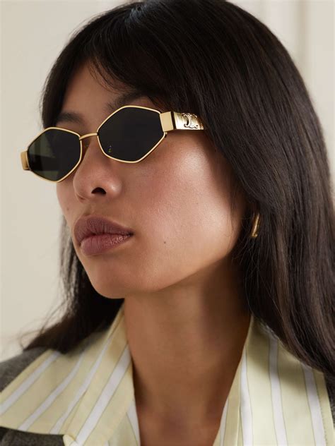 celine sunglasses with gold bar|Celine sunglasses triomphe gold.